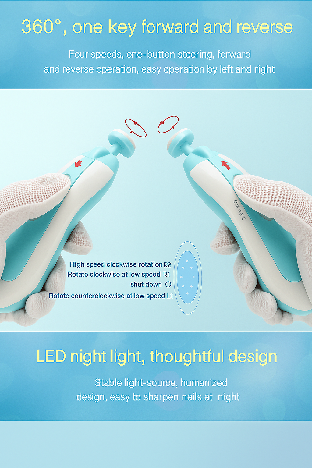 Baby Nail Clippers with Light