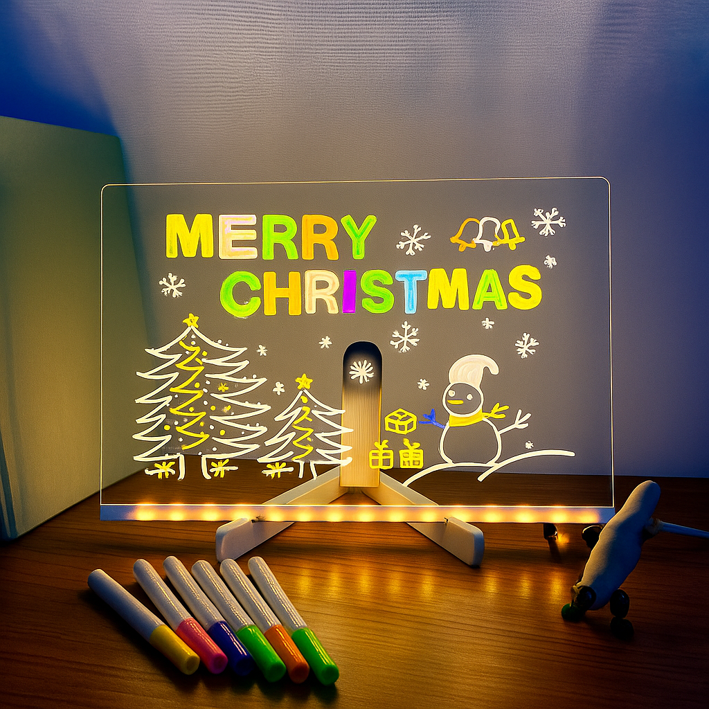 3D Acrylic Writing Pad with Color Markers(30x20cm)